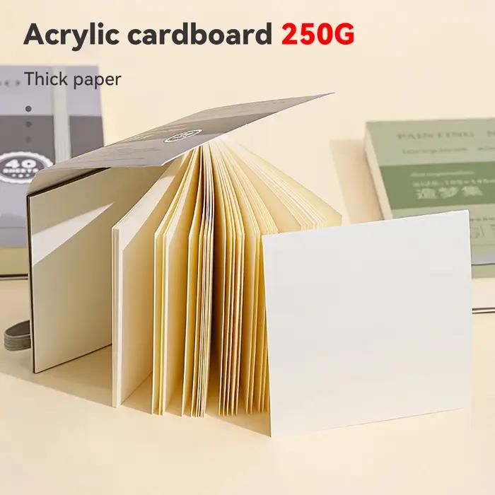 Carnet de croquis portable 40 feuilles carton blanc épais aquarelle graphite dessin artiste cadeau inspiration art occasion spéciale