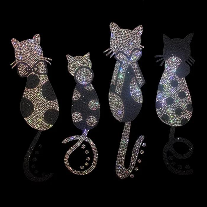 Autocollants en tissu avec strass et paillettes de dessin animé pour vêtements et accessoires vestimentaires décontractés à offrir