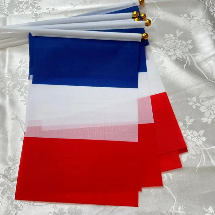 Drapeau à main de la France 14 x 21 cm