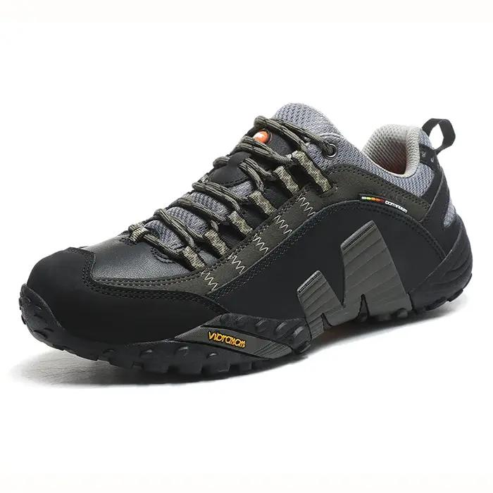 Chaussures de Trekking pour amoureux de l'extérieur, imperméables, bottes de montagne en cuir véritable, chaussures tactiques de chasse en forêt