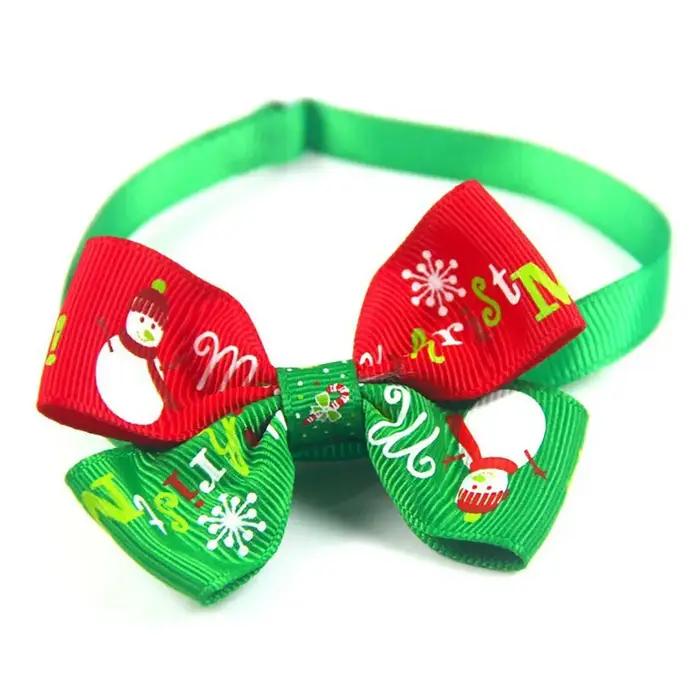 Collier personnalisé de Noël avec nœuds papillons pour chiens toutes saisons confortable et élégant à offrir pour occasions spéciales