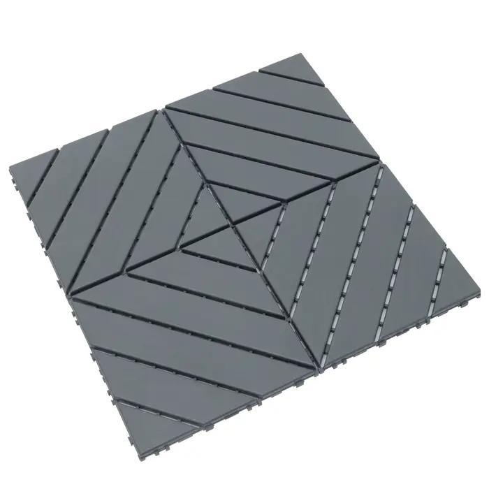 Carreaux de terrasse imbriqués en plastique, carreaux carrés étanches, utilisation par tous les temp
