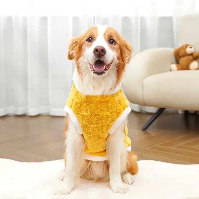 Vêtements d'hiver en flanelle pour chiens pull chaud pour animaux de compagnie manteau pour chiens golden retriever sweat-shirt pour animaux de compagnie chiot gilet 1.5-25kg automne hiver occasions spéciales à offrir