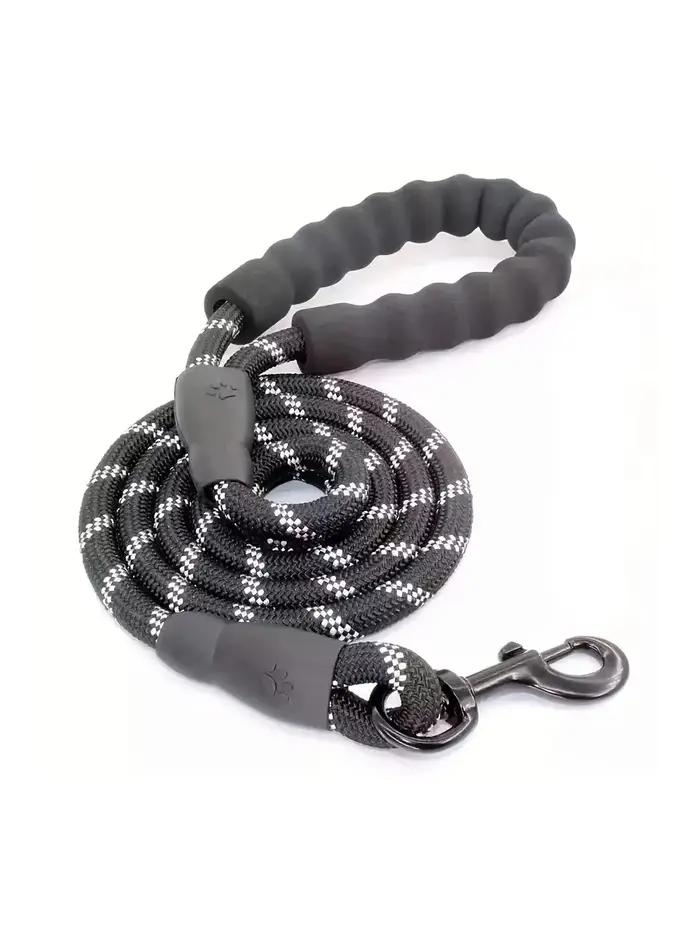 Laisse réfléchissante pour chien de 2 m avec poignée rembourrée confortable - Corde de traction doub