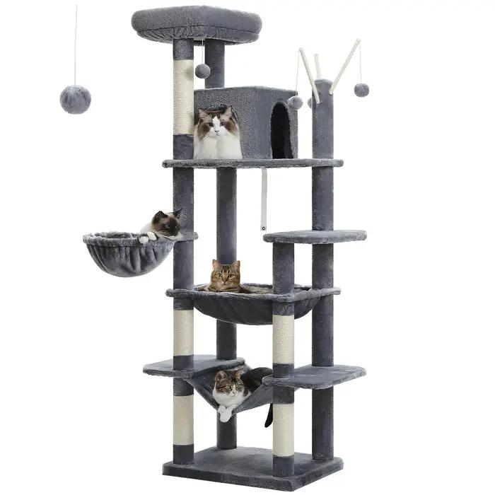 Grand arbre à chat pour grands chats d'intérieur