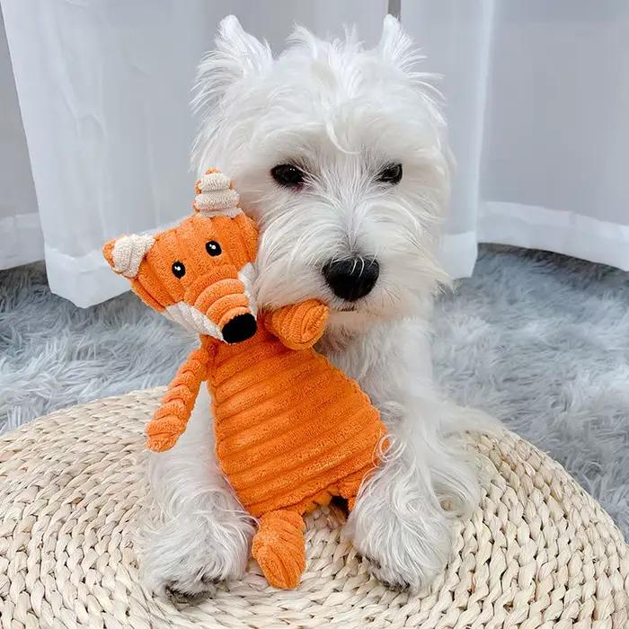Jouet pour chien en velours côtelé avec sonnette