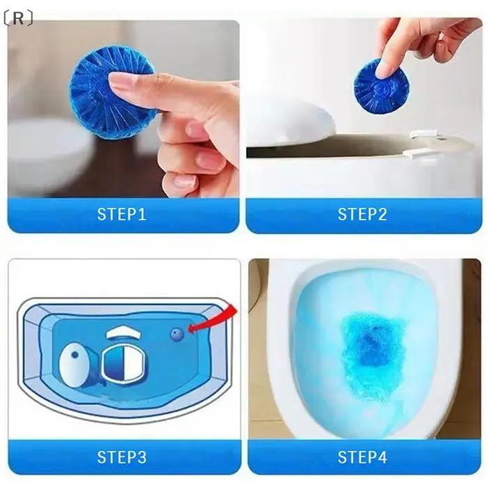 MaveraRurraBlue comprimés de nettoyage de toilettes à chasse automatique en vrac disques désodorisant à bulles longue