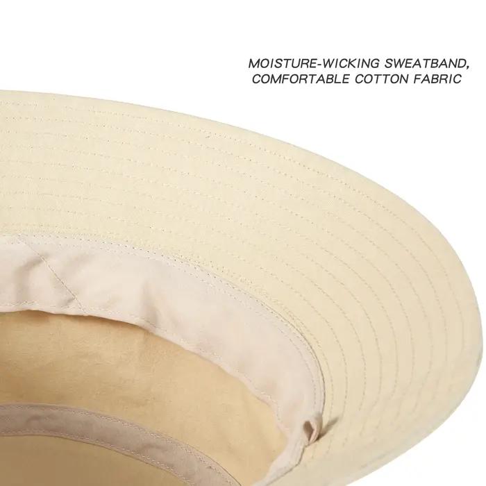 BOTVELA Chapeaux seau pour unisexe, chapeau de pêche d'été, respirant, pliable, à large bord, Protec