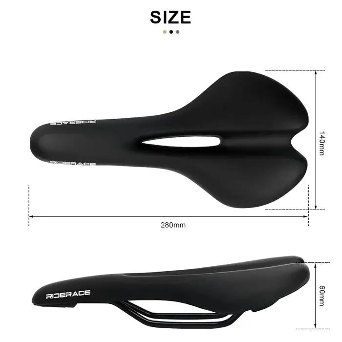 RIDERACE selle de vélo siège de cyclisme creux pour hommes femmes en cuir PU souple confortable absorbant les chocs vtt
