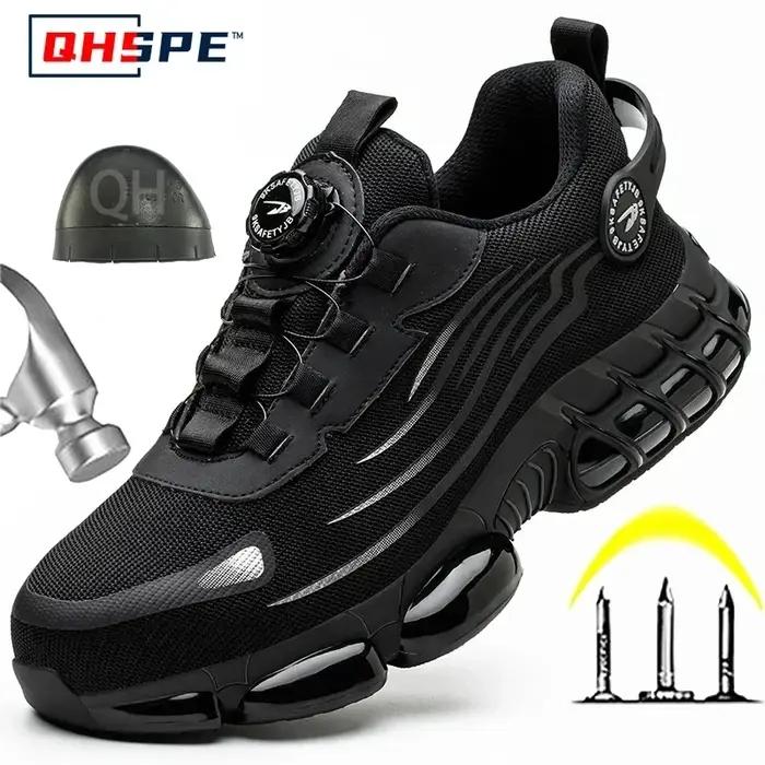 Chaussures de sécurité pour hommes bottes de protection élastiques chaussures décontractées à la mode respirantes protection contre les odeurs chaussures de travail pour hommes occasions spéciales