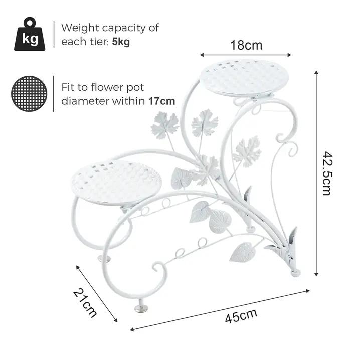 Support de plantes en métal antirouille, étagère de présentation pour 4 pots de fleurs, pour jardin,