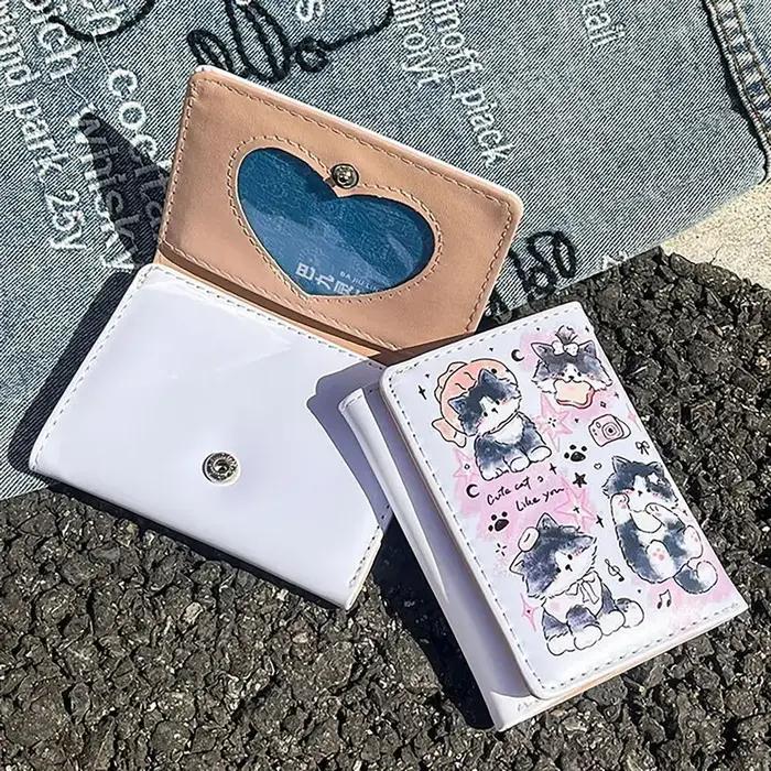 Porte-monnaie en cuir PU pour filles