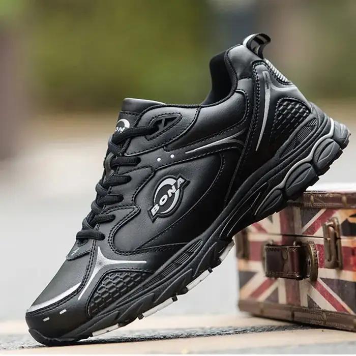 BONA nouveau Style classique hommes chaussures de course à lacets hommes chaussures de Sport en cuir