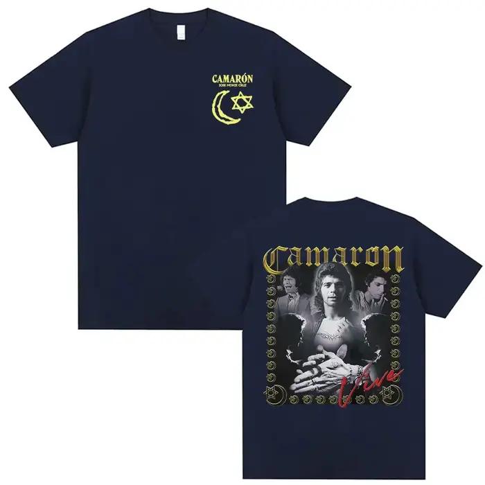 T-shirt Rock Camaron De La Isla collection été 2026 oversize Harajuku rétro gothique homme occassions spéciales