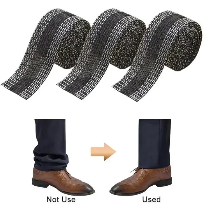 Tissu à coudre auto-adhésif pour pantalons, pâte à repasser sur le bord des pantalons, raccourcie les pantalons de réparation pour vêtements en Jean et pantalons en Jean, bricolage
