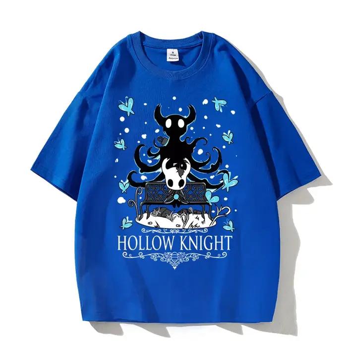 T-shirt Hollow Knight en coton pour hommes, de haute qualité, culture pop, punk, t-shirt numérique,