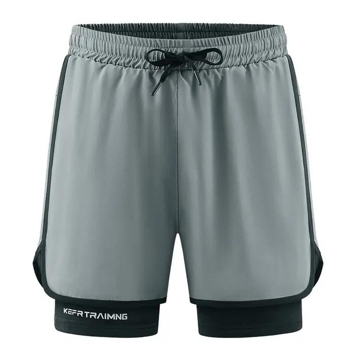 Shorts de sport d'été faux deux pièces