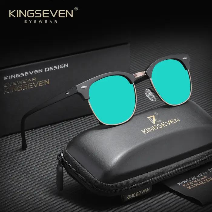 KINGSEVEN luxe casual grand cadre lunettes de soleil femmes crème solaire mode polarisé UV400