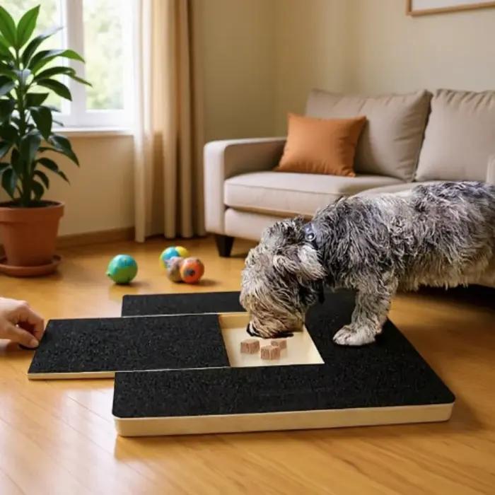 Jouet de grattage en bois avec boîte à friandises et lime à ongles pour chiens usage quotidien et cadeau occasionnelle
