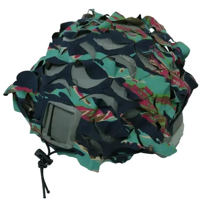 Housse casque camouflage AOR2 A-TACS FG 3D Tiger Stripe Flecktarn pour airsoft chasse tactique