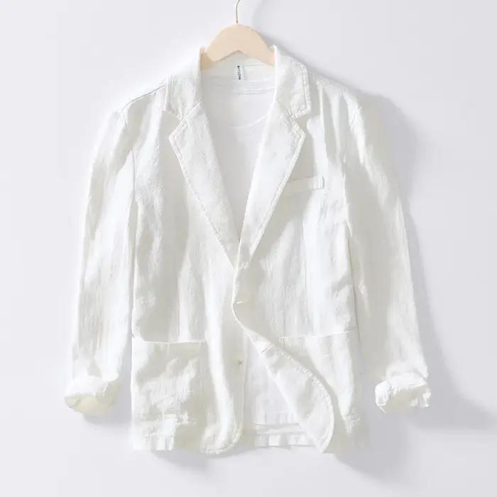 Blazer Homme Tendance en 70% Chanvre et 30% Coton – Léger, Respirant, Idéal pour l'Été, les Voyages