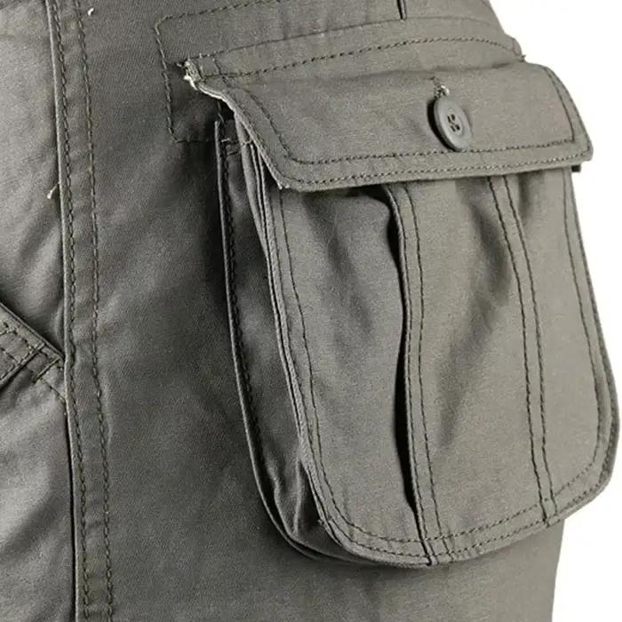 Pantalon cargo militaire homme ample droit multi-poches coton pour travail tactique et chasse confortable
