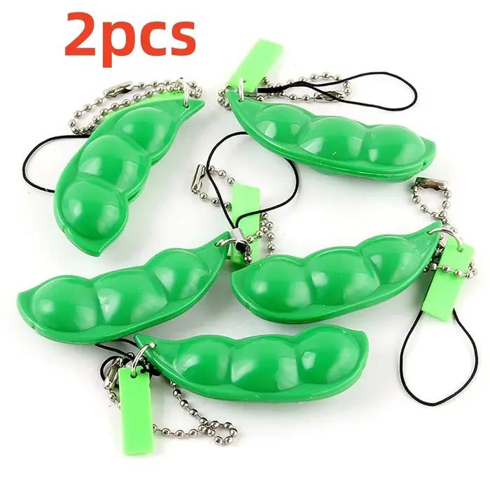 2-20 pièces Fidget jouet sac Portachiavi soulagement du stress Edamame