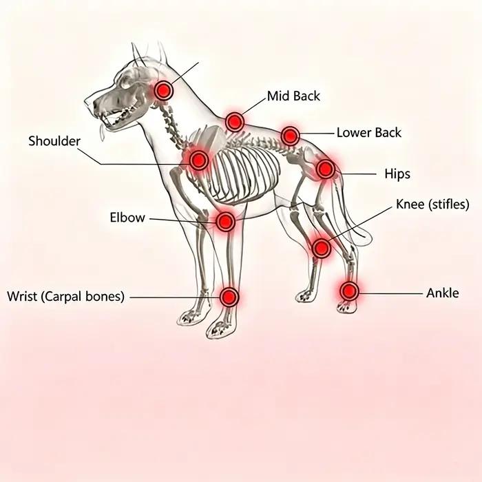 Appareil de physiothérapie à LED pour chiens soulagement douleur rouges infrarouges soins vétérinaires occasions spéciales