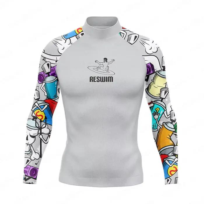 T-shirt de surf et de natation à manches longues pour homme, protection UV, collection été 2026, mai