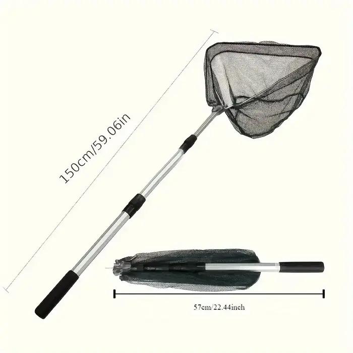 Filet de pêche pliable et rétractable, poignée extensible de 55 à 112cm, filet télescopique pour eau