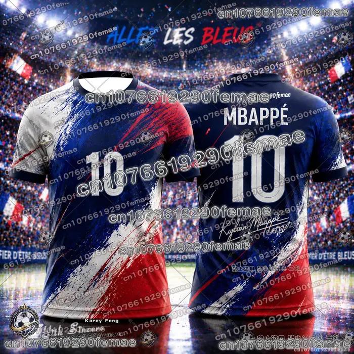 T-shirt de football Mbappé Superstar – Édition Spéciale Commémorative pour Fans – Confort Quotidien – Pour Enfants et Adultes