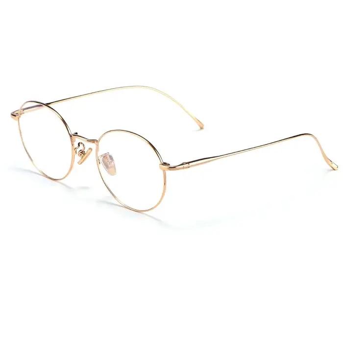 Lunettes rondes rétro en titane pur