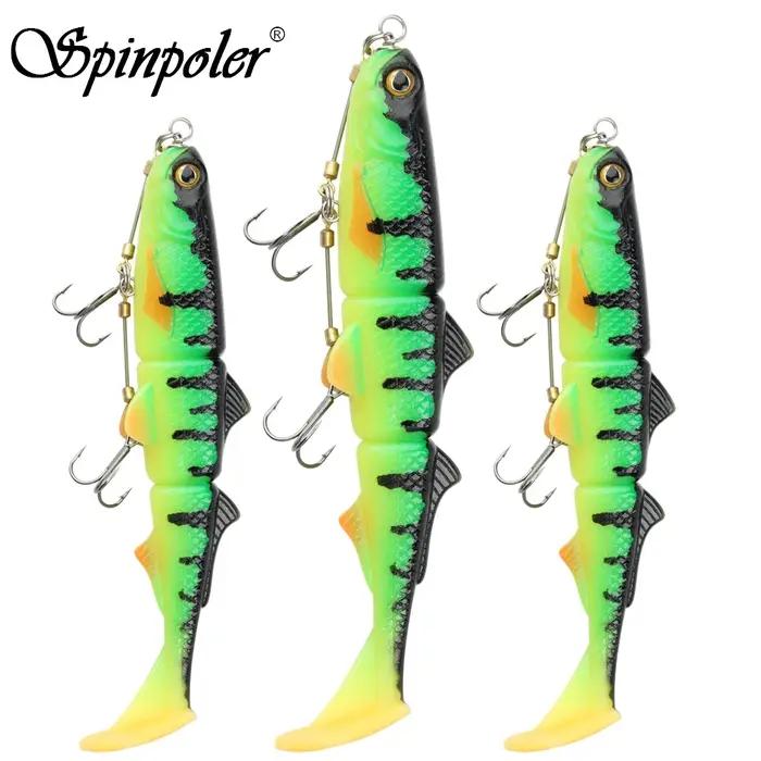 Spinpoler – leurre souple avec queue en T pour la pêche au brochet, système de hameçon avec Swimbait