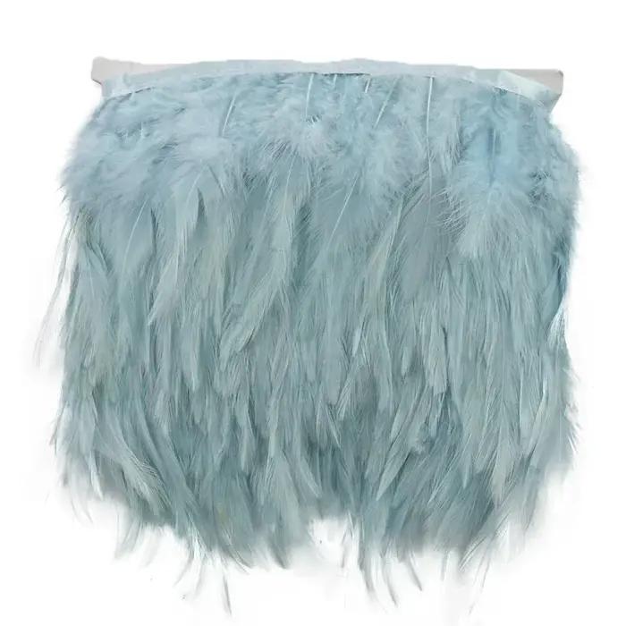 1 mètre de plumes de faisan colorées sur ruban, garniture à franges, plumes blanches et noires pour