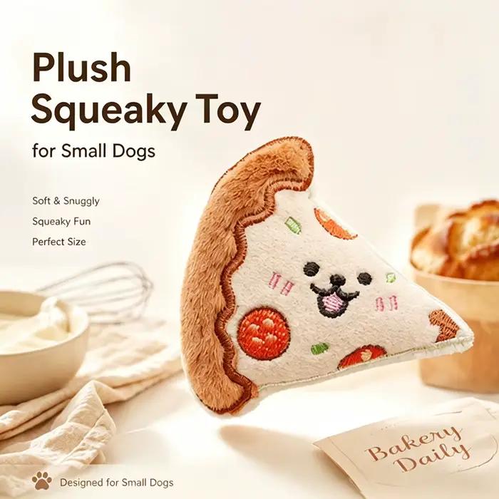 Jouets en peluche pour chiens en forme de nourriture avec couineur ensemble de jouets à mâcher interactifs et doux pour petits chiens et chiots occasions de jeu quotidien et entraînement