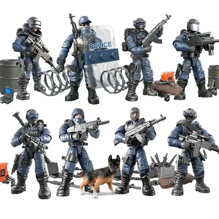 Force spéciale Field Force WW2 infanterie soldats militaires cadavre armée de guerre Mini pistolet armes modèle bloc de construction jouets