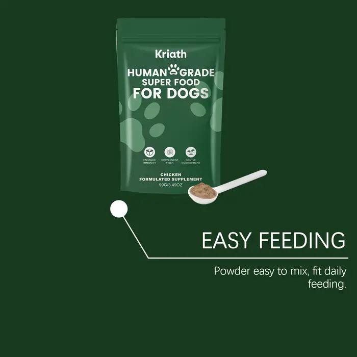 Poudre nutritionnelle pour chiens : favorise la digestion