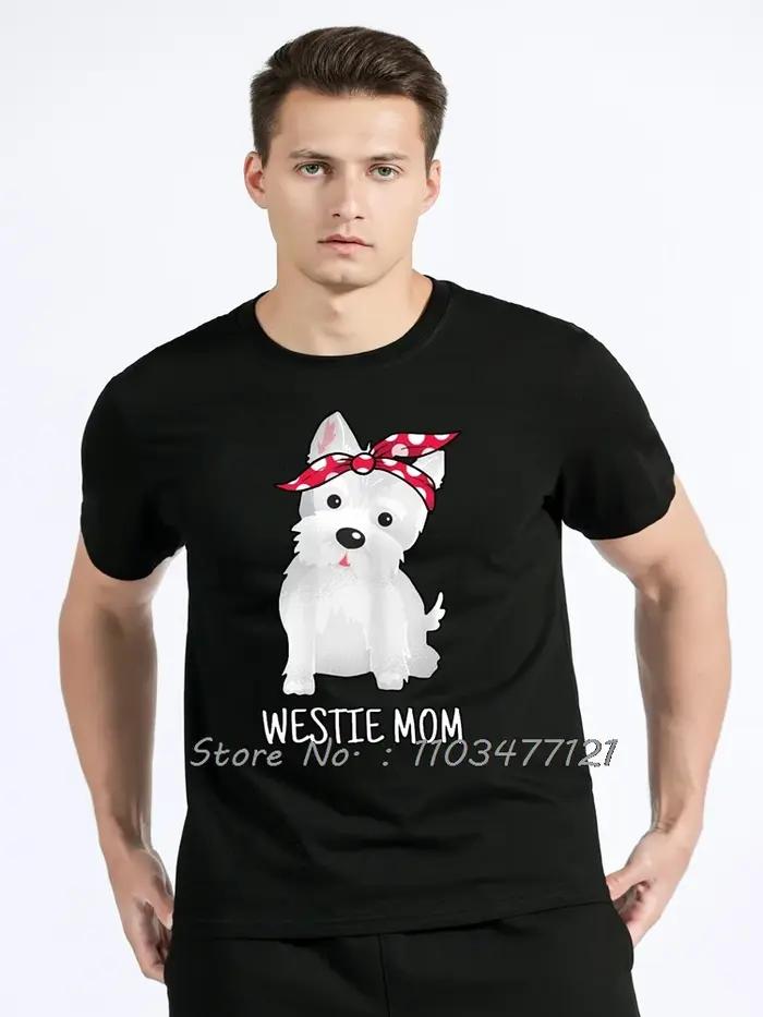 Westie maman West Highland blanc Terrier amoureux des chiens cadeau t-shirts graphique coton Streetwear à manches courtes T-shirt hommes vêtements