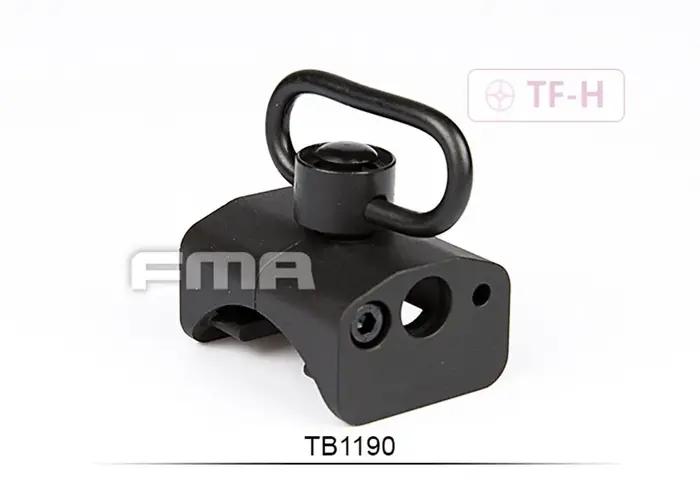 Boucle de montage de sangle arrière tactique de chasse FMA pour la série King Arms NOIR