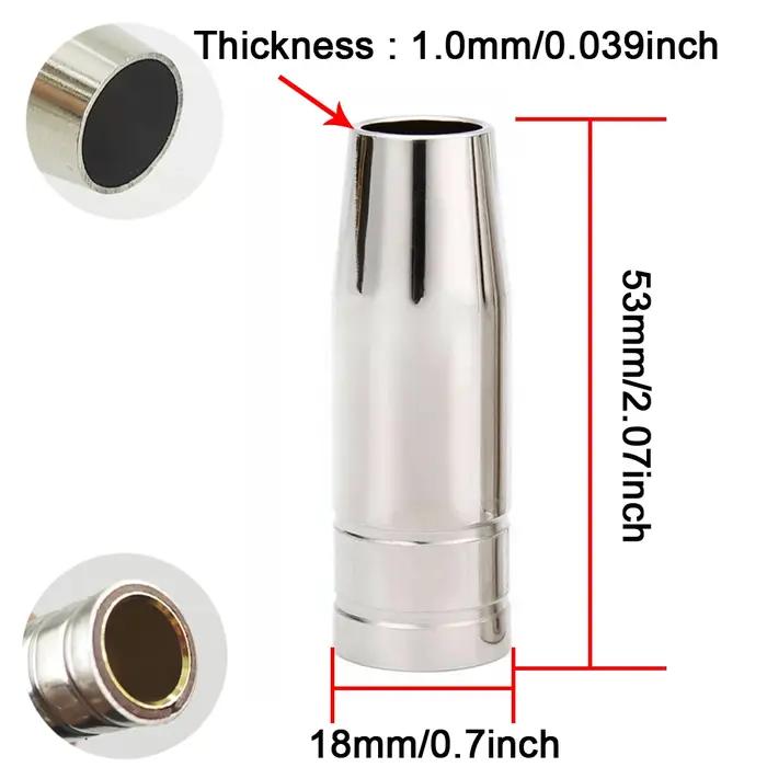 24 pièces 15AK pour torche Binzel consommable électrode bouclier tasse lien tige conseils courbés po