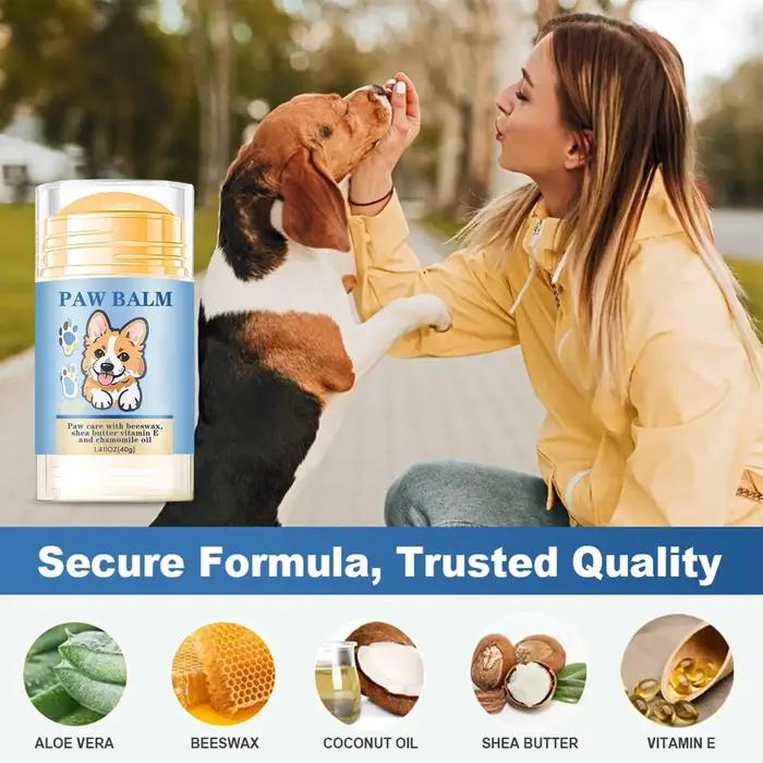 Baume pour pattes de chien 40g – Crème hydratante apaisante naturelle