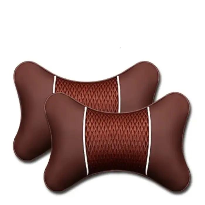 Oreiller de cou de siège de voiture en cuir PU noir, coussin de repos de sauna, support de coussin,