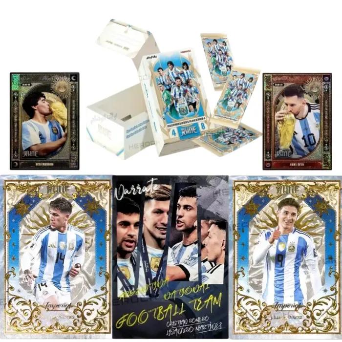 Cartes à collectionner de stars du football de l'équipe nationale argentine 2025, Lionel Messi, Lautaro Martinez, cadeau pour les fans