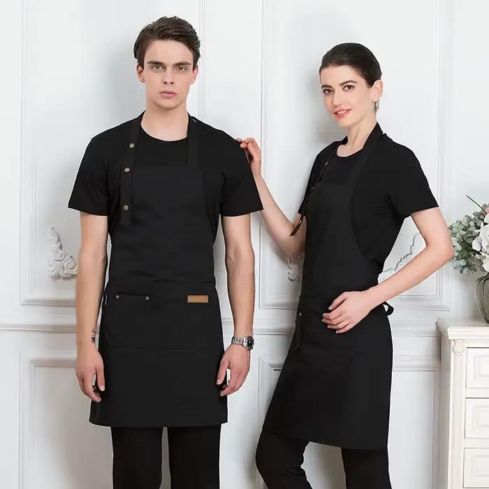Tabliers de cuisine avec Logo de marque personnalisé pour femmes et hommes, Chef de travail, gril, R
