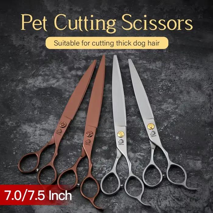 Ciseaux japonais en acier inoxydable 440C pour chiens, outil de coupe de poils de chien, ciseaux de