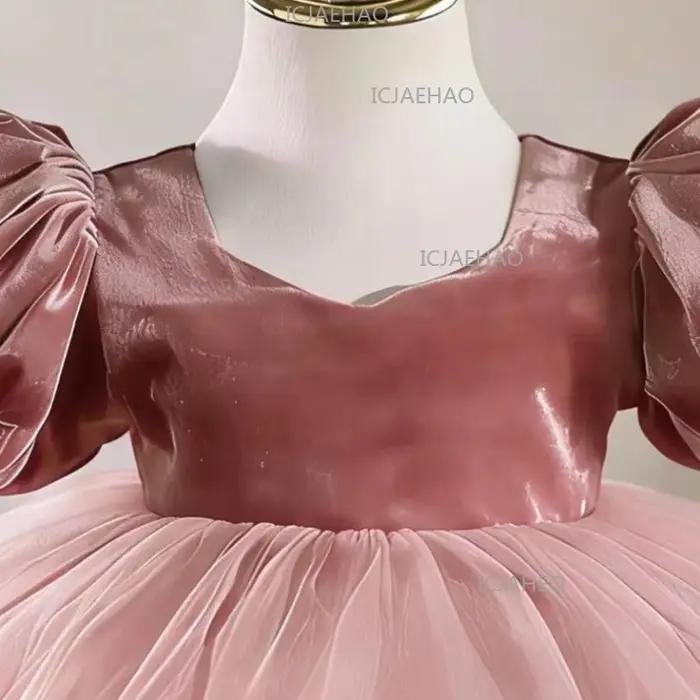 Robe de princesse TutuKids pour enfants, nouvelle jupe à manches bouffantes, robe de soirée élégante
