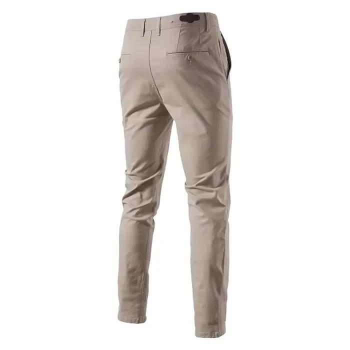 AIOPESON coton décontracté Hommes Pantalons Couleur unie Coupe ajustée