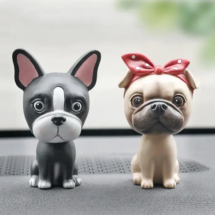 Ornements de voiture, poupée de chien secouant la tête