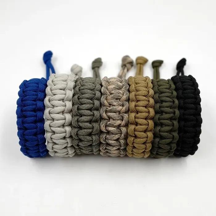 Bracelet d'urgence de survie réglable, 7 couleurs, cordon paracorde 550, cordon de tissage pour Camp