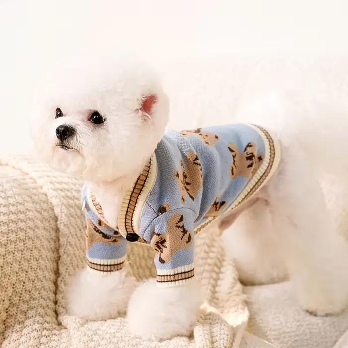 Pull en coton 100% pour animaux de compagnie classique, élégant et confortable pour chiens, chats, chiots et autres petits animaux occasions spéciales